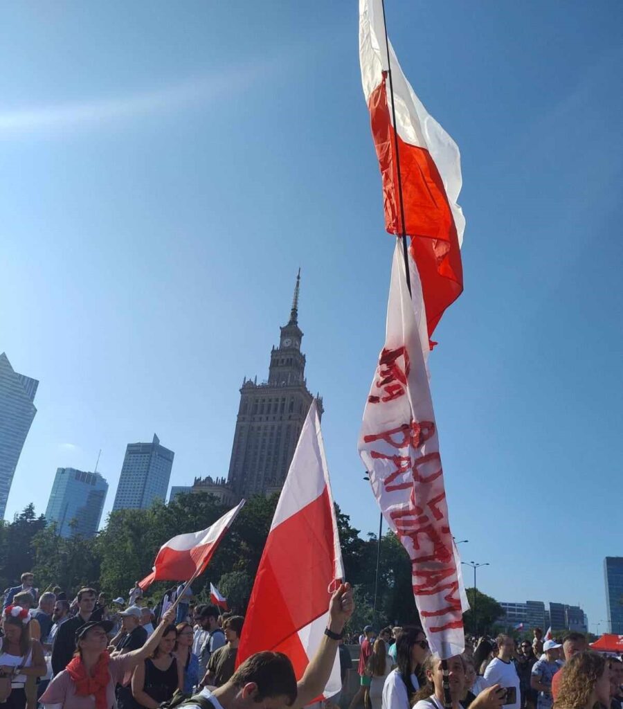 Commemorazione per l'80° anniversario dell'inizio dell'insurrezione di Varsavia, Rotonda Dmowski, Varsavia, 1 agosto 2024. Meridiano13/Oscar Luigi Guccione