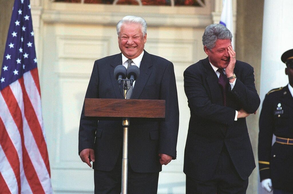 Boris El'cin e Bill Clinton negli anni Novanta