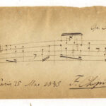 Autografo di Chopin sull'Opera 53 (1845, Pairig). Wikimedia Commons