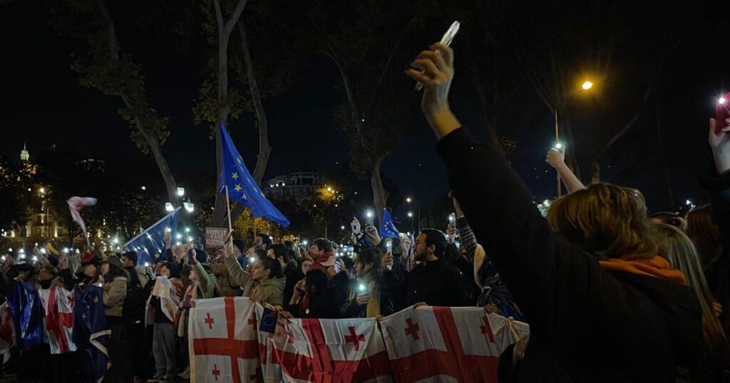 Protesta contro i brogli elettorali del gruppo Daitove, Tbilisi, 10 Novembre 2024