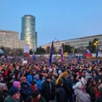 Proteste in Slovacchia il 21 febbraio 2025.